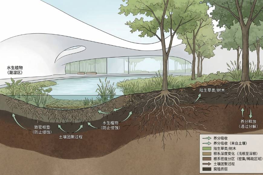 植物根系分布分析图